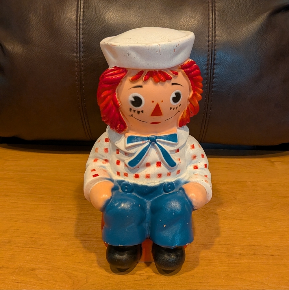 Vintage Raggedy Ann Coin Bank 1972